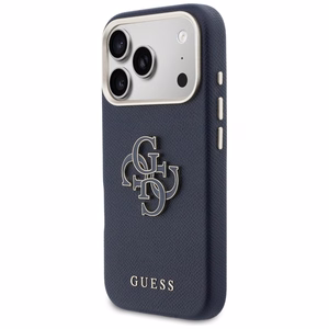 Guess HC PU FW RESIN LOGO sininen Suojakuori iPhone 17 Pro 6,3:lle