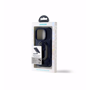 Joyroom Dual sarana tapauksessa iPhone 14 panssaroitu tapauksessa jalusta ja rengas haltija musta
