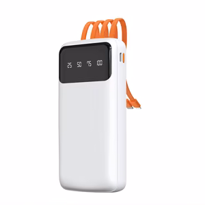 Dudao K6Pro Universal 10000mAh Power Bank USB-kaapelilla, USB Type C, Lightning valkoinen (K6Pro-white)