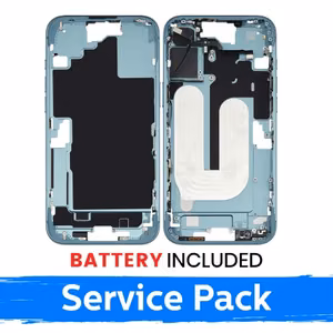 Apple iPhone 16 Plus keskikehysrunko + akku / Teal / (Huoltopakkaus)