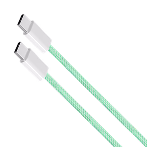 Krüger&Matz Basic USB-C–USB-C-kaapeli, 100 W, 1 m, vihreä