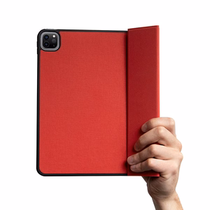 Crong FlexFolio case for iPad Air 11" (2026–2024) / iPad Air 10.9" (5th / 4th gen.) / iPad Pro 11" (2022–2021), with Apple Pencil holder, red