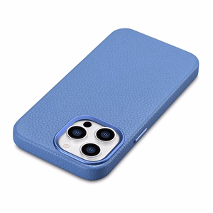 iCarer Litchi Premium Nahkakotelo iPhone 14 Pro Max Magneettinen nahkakotelo MagSafe vaaleansininen (WMI14220712-LB)