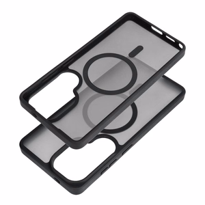 Musta Forcell F-Protect Smoke Hybrid Premium Lite suojakuori Samsung A06 / A07 / A08 -puhelimille, MagSafe-yhteensopiva