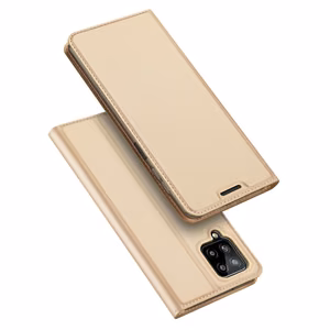 Dux Ducis Skin Pro Kirjahylly tyyppi tapauksessa Samsung Galaxy A22 4G kultainen
