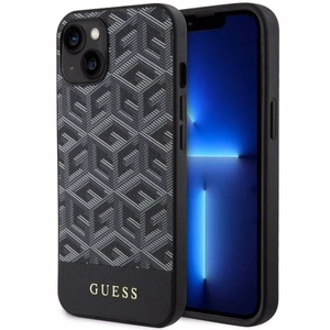 Guess GUHMP14SHGCFSEK iPhone 14 6.1 musta/musta suojakuori GCube Stripes MagSafe