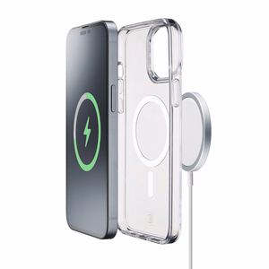 Cellularline Gloss Mag suojakuori iPhone 15 Pro Max -laitteelle, MagSafe-yhteensopiva, läpinäkyvä