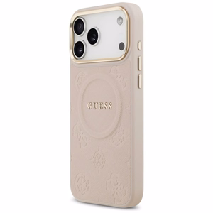 GUESS Suojakuori IPHONE 17 Pro Max MagSafe GUHMP17XPSAMSECP (PU W/ Peony Hot Stamp) vaaleanpunainen