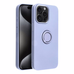 Silikoninen Suojakuori Renkaalla iPhone 15 PRO MAX:lle violetti
