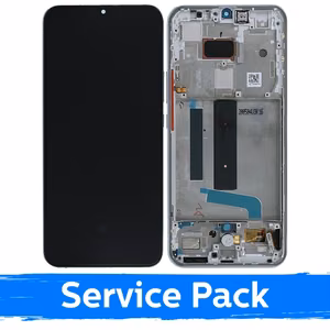 LCD Display Compatible With Xiaomi Mi 10 Lite 5G With Frame / Dream White / (Service Pack)