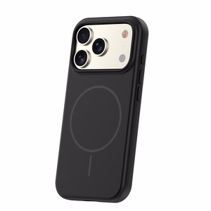 Silikoninen ohut magneettinen suojakuori iPhone 17 Pro 6,3 musta