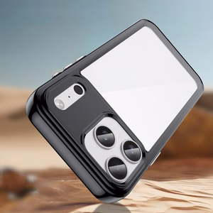 Outer Space Suojakuori iPhone 17 Pro Max:lle - Musta Läpinäkyvä