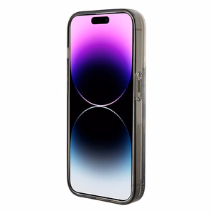 Karl Lagerfeld Liquid Glitter Choupette suojakuori iPhone 15 Pro Max:lle - läpinäkyvä