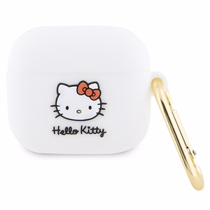 Hello Kitty Silicone 3D Kitty Head suojakuori AirPods 3:lle - valkoinen