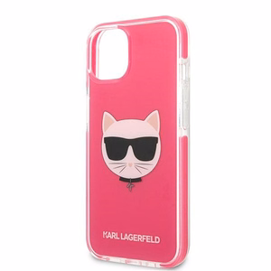 Karl Lagerfeld KLHCP13STPECPI iPhone 13 Mini 5.4" kovakuori fuksia Choupette Head