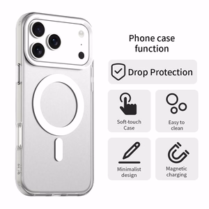 Valkoinen magneettinen PC-, PET- ja TPU-hybridisuojakuori puhelimelle iPhone 18 Pro Max / 17 Pro Max