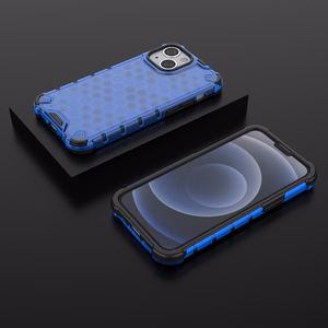 Honeycomb Asia panssari kansi TPU puskuri iPhone 13 mini sininen
