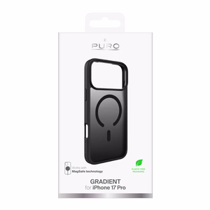 Puro Gradient TPU MagSafe -yhteensopiva Suojakuori iPhone 17 Pro:lle - musta