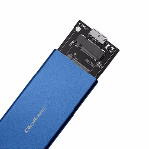 Qoltec 51832 M.2 SSD Kotelo SATA NGFF USB 3.0 5Gb/s 2TB Sininen