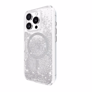 Case-Mate Waterfall MagSafe suojakuori iPhone 16 Pro -laitteelle, hopeanvärinen