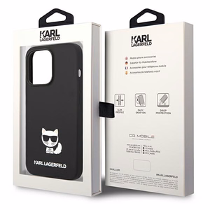 Karl Lagerfeld KLHCP14LSLCTBK iPhone 14 Pro 6.1 "kovakotelo musta / musta silikoni Choupette Body