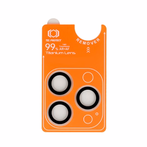 Tel Protect Titanium Lens 99% AR -läpinäkyvät karkaistut suojalasit Apple iPhone 18 Pro- ja iPhone 18 Pro Max -puhelinten kameralinsseille (3 kpl)