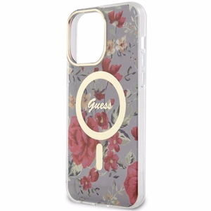 Guess GUHMP14XHCFWSA iPhone 14 Pro Max 6.7 vihreä/khaki suojakuori Flower MagSafe