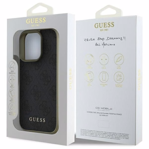 Guess 4G Charms Collection suojakuori iPhone 16 Pro:lle - musta