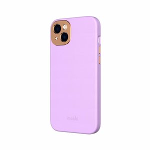 Moshi Napa suojakuori iPhone 14 Plus -laitteelle, MagSafe-yhteensopiva, vegaaninahkainen, Lavender Purple -värinen