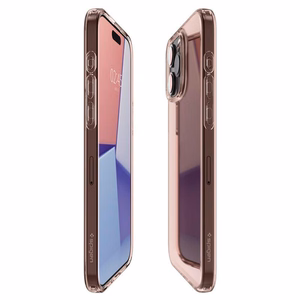 Spigen Crystal Flex Suojakuori iPhone 15 Pro Max:lle - vaaleanpunainen/läpinäkyvä