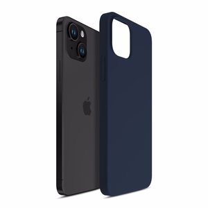 3mk Silikoninen Suojakuori iPhone 15:lle - Laivastonsininen