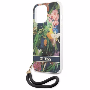 Guess GUHCP13LHFLSB iPhone 13 Pro / 13 6.1" sininen/sininen kovakotelo Kukkahihna