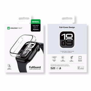 AmazingThing Radix Glass Suojakuori Apple Watch 42mm:lle - kirkas
