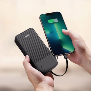 Dudao K11 Max 30000mAh Powerbank sisäänrakennetuilla kaapeleilla - musta