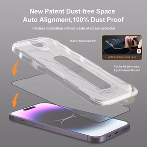 Tempered Glass Full Glue Easy-Stick Box for IPHONE 15 PLUS BLACK