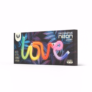 Neon LED RGB LOVE FLRN01 + kaukosäädin Forever Light