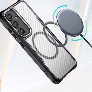 Defender Carbon Mag Suojakuori Samsung Galaxy S26 Plus -puhelimelle musta