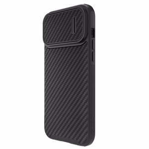 Nillkin Synthetic Fiber S Case iPhone 14 Pro Max kotelo kamerasuojalla, musta