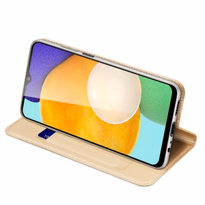 Dux Ducis Skin Pro Kirjahylly tyyppi tapauksessa Samsung Galaxy A03s kultainen
