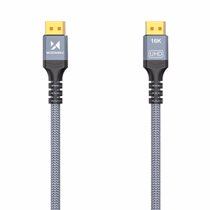 Wozinsky WPS-16AYL2S DisplayPort 2.1 80Gb/s 16K@60Hz 8K@120Hz 4K@240Hz HDR HDCP DSC kaapeli - musta