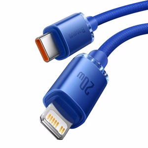 Baseus Crystal Shine USB-C - Lightning kaapeli 2 m 20W (sininen)