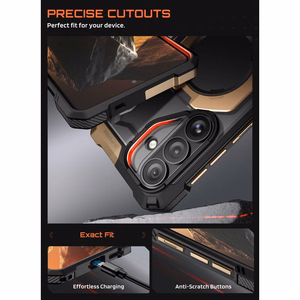 Supcase UB Grip Mag MagSafe Suojakuori Samsung Galaxy S26:lle - Musta ja ruskea