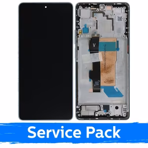 LCD-näyttö, yhteensopiva Xiaomi Poco F5 5G kanssa, kehyksellä / valkoinen / (Service Pack)