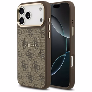 Guess 4G PU Classic Logo MagSafe -suojakuori iPhone 17 Pro Max - ruskea