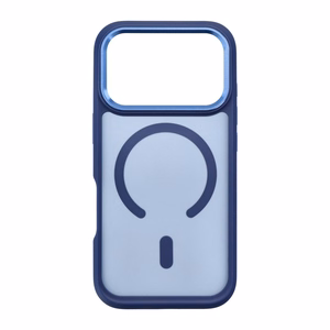 Suojakuori laitteelle iPhone 18 Pro / 17 Pro: Forcell F-Protect Smoke Hybrid Premium, MagSafe-yhteensopiva, väri: laivastonsininen
