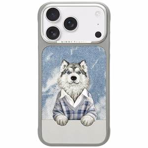 Nimmy Gentle Pets Series Dog MagSafe Suojakuori iPhone 17 Pro Max - Harmaa