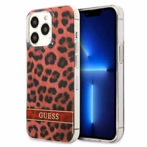 Guess GUHCP13LHSLEOR iPhone 13 Pro / 13 6.1" punainen/punainen kovakotelo Leopardi