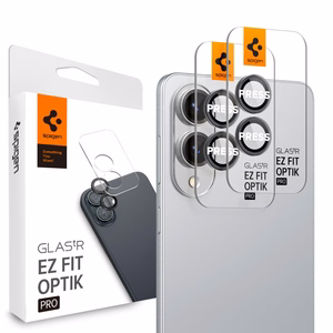 Spigen Optik Pro GLAS.TR Ez Fit 2-pack Kameransuoja Samsung Galaxy S25 Edge:lle - musta