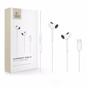 Tech-Protect Ultraboost Core G2 USB-C Kuulokkeet - valkoinen