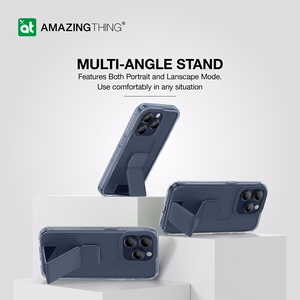 Amazing Thing Titan Pro Holder Case 10FT IP156.7PTHBU for Iphone 15 Pro Max navy with stand